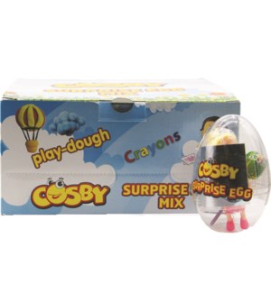 COSBY SUPRISE EGG MIX TOYSWITH LOLIPOP 9GM *12